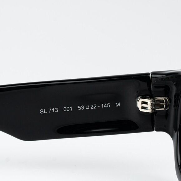 NEW Saint Laurent SL713 001 Black Grey Rectangle Unisex Sunglasses main image 5